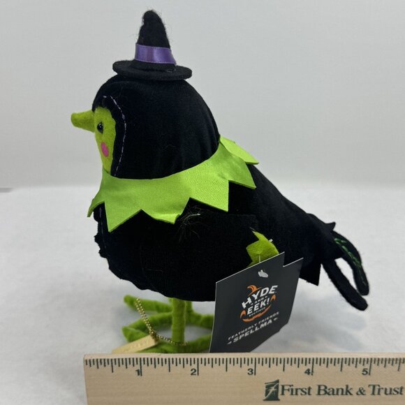 Hyde & Eek! Spellma Featherly Friends Halloween Decoration Bird Witch Hat Cape - Picture 12 of 12